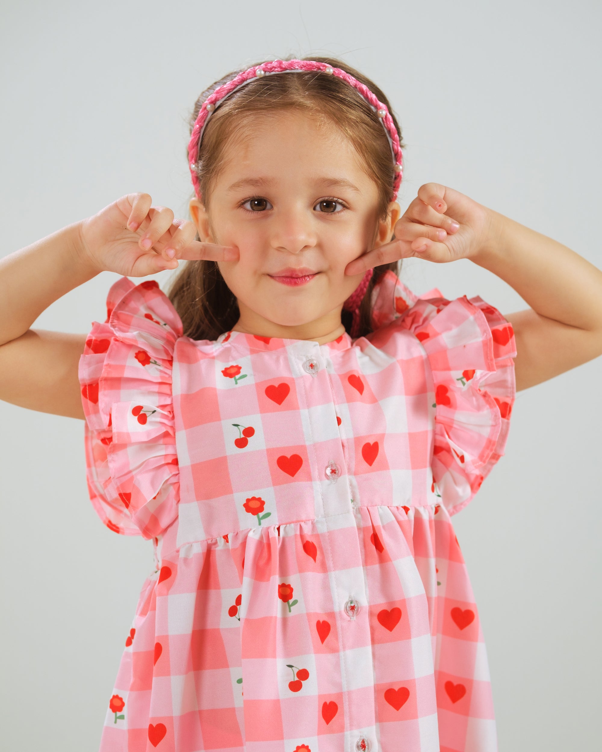 Cherry Pop Dress - 1pcs - Poly Cambric - Sprinkles Pakistan