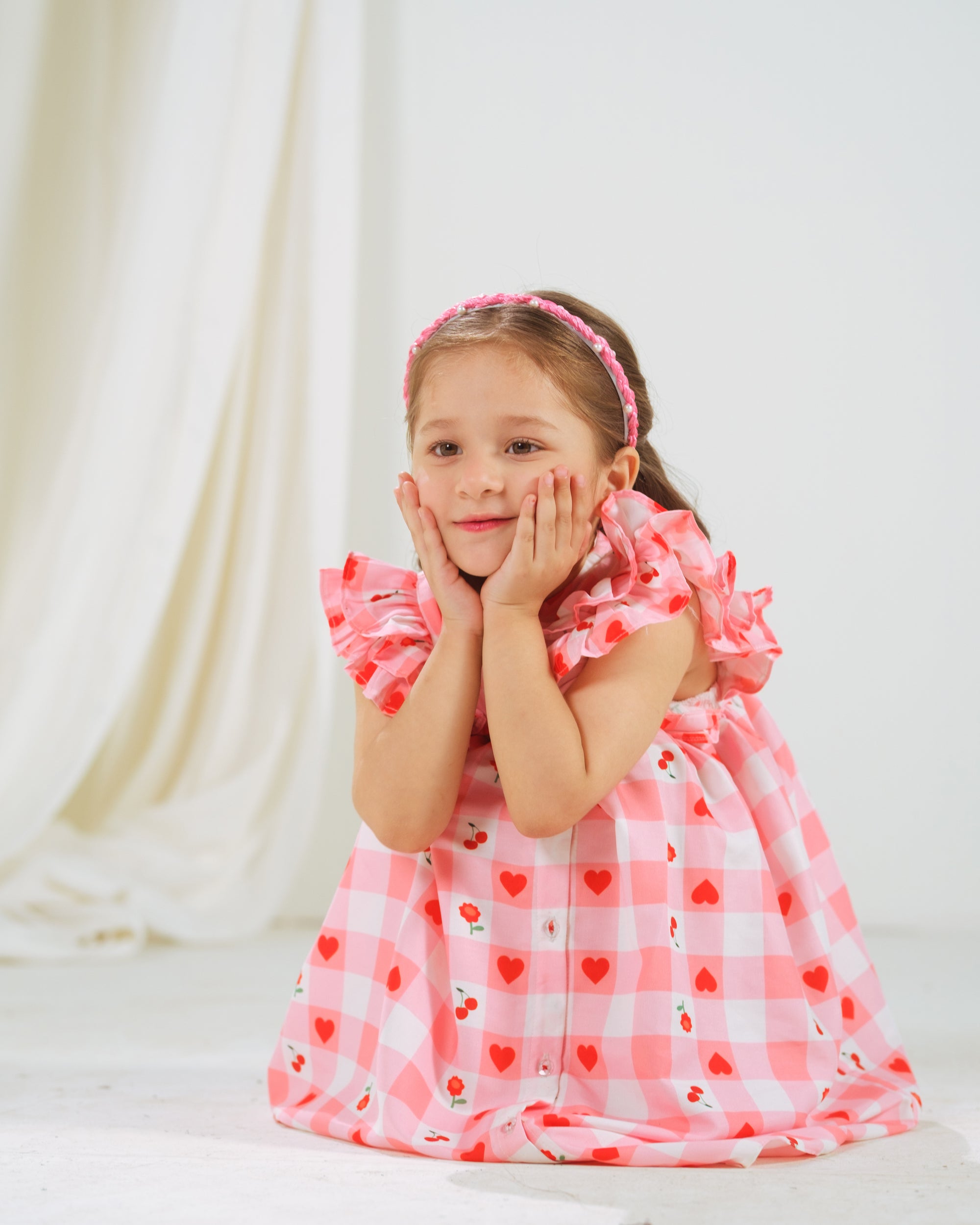 Cherry Pop Dress - 1pcs - Poly Cambric - Sprinkles Pakistan