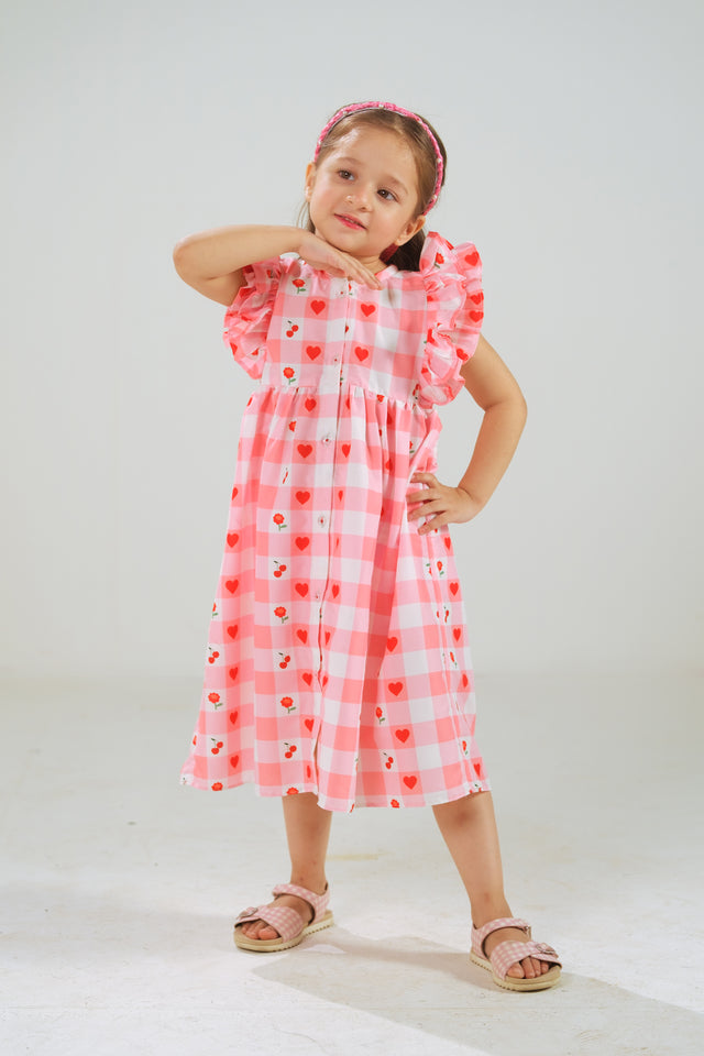 Cherry Pop Dress - 2pcs - Poly Cambric - Sprinkles Pakistan