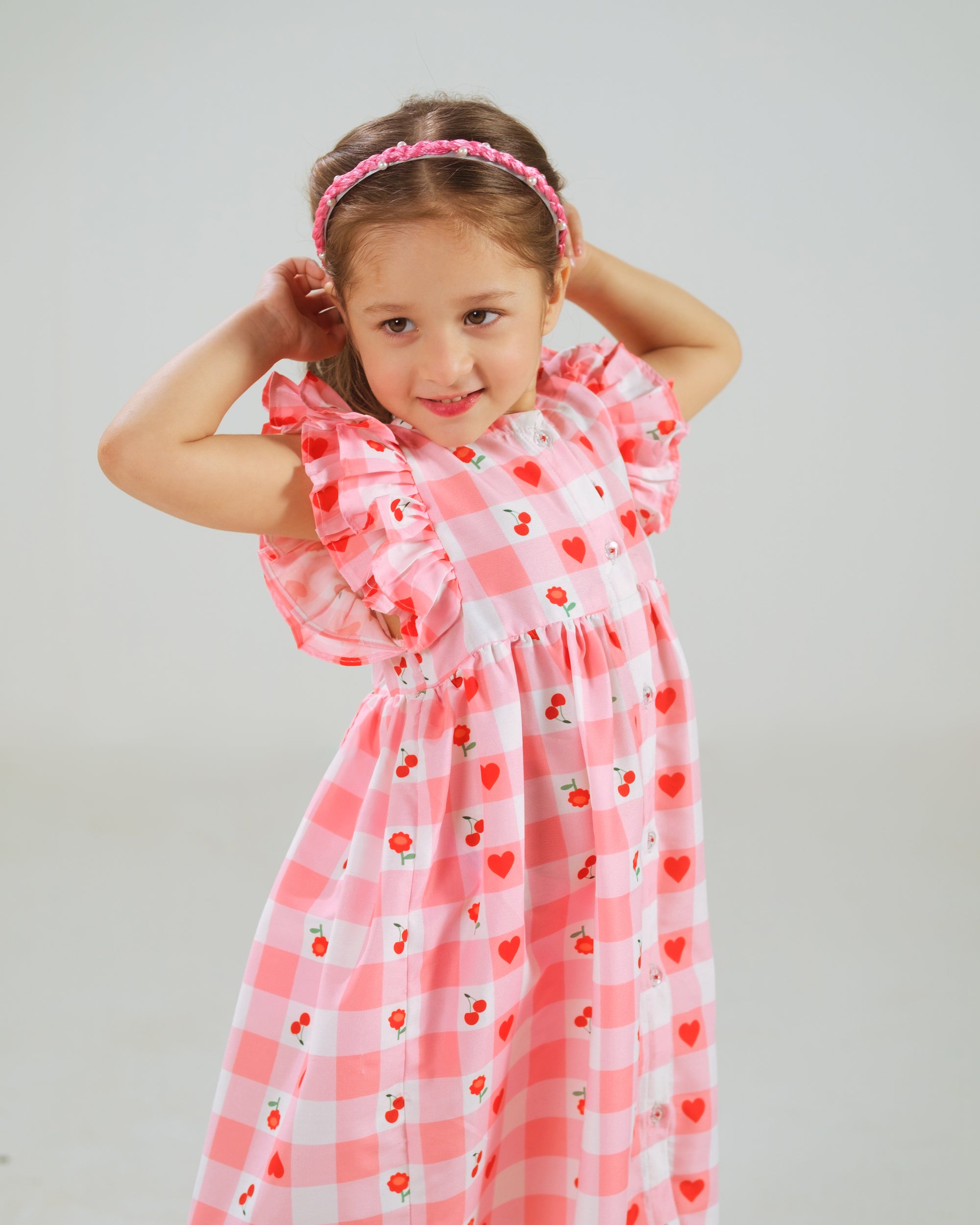 Cherry Pop Dress - 1pcs - Poly Cambric - Sprinkles Pakistan