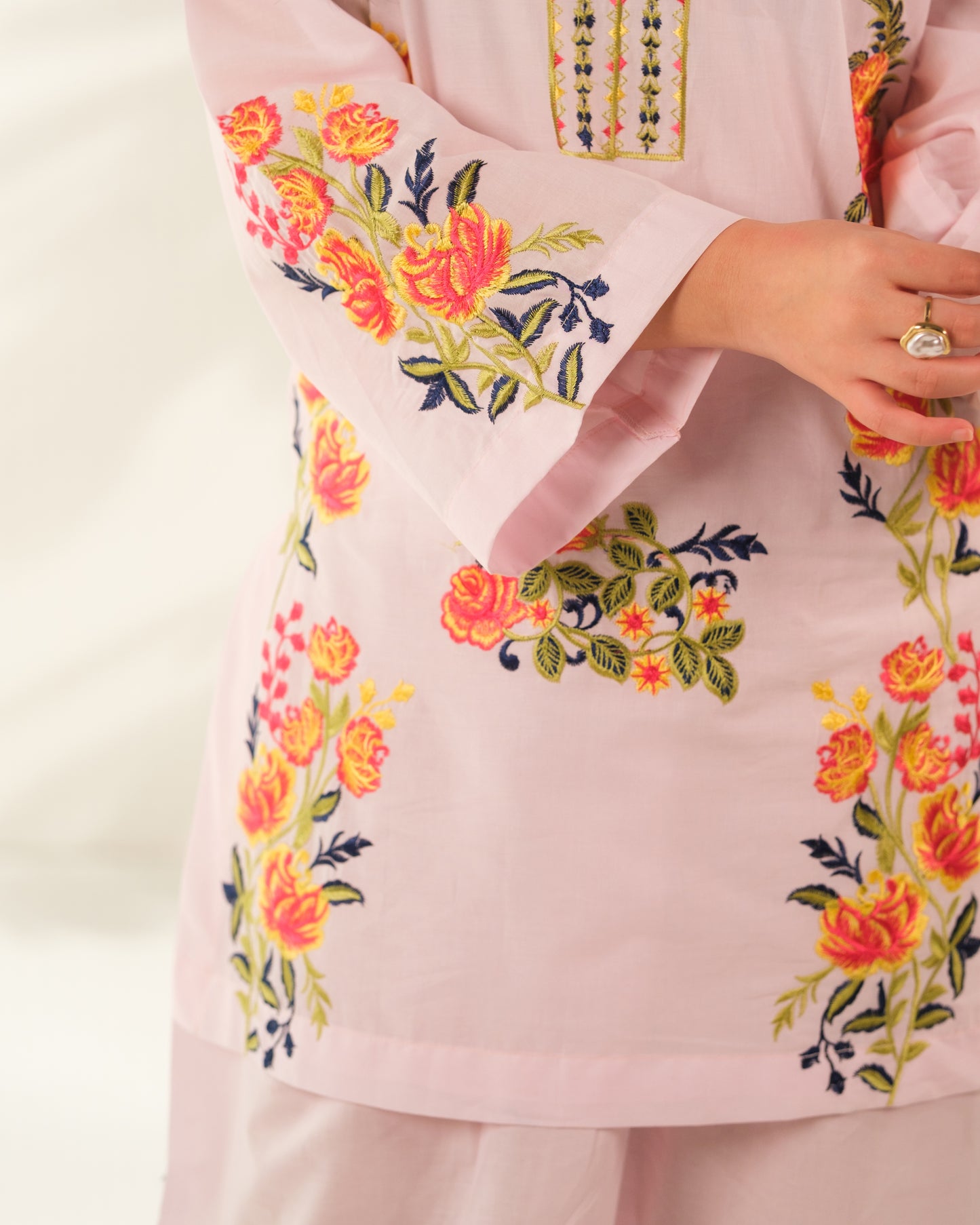 Blush Horizon - 2pcs - Embroidered - Cotton - 2pcs-ready-to-wear, ETHNIC - Sprinkles Pakistan