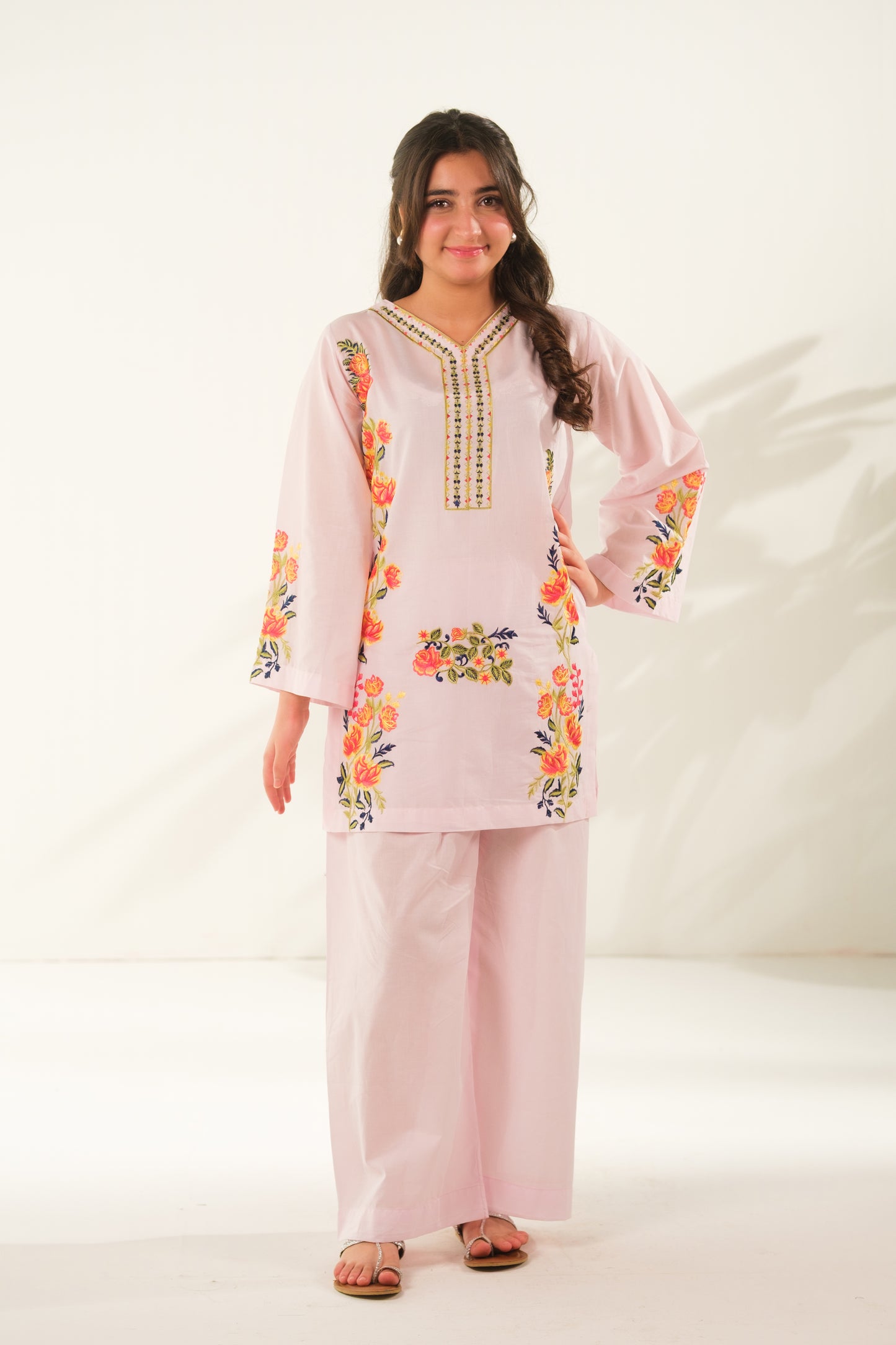 Blush Horizon - 2pcs - Embroidered - Cotton - 2pcs-ready-to-wear, ETHNIC - Sprinkles Pakistan