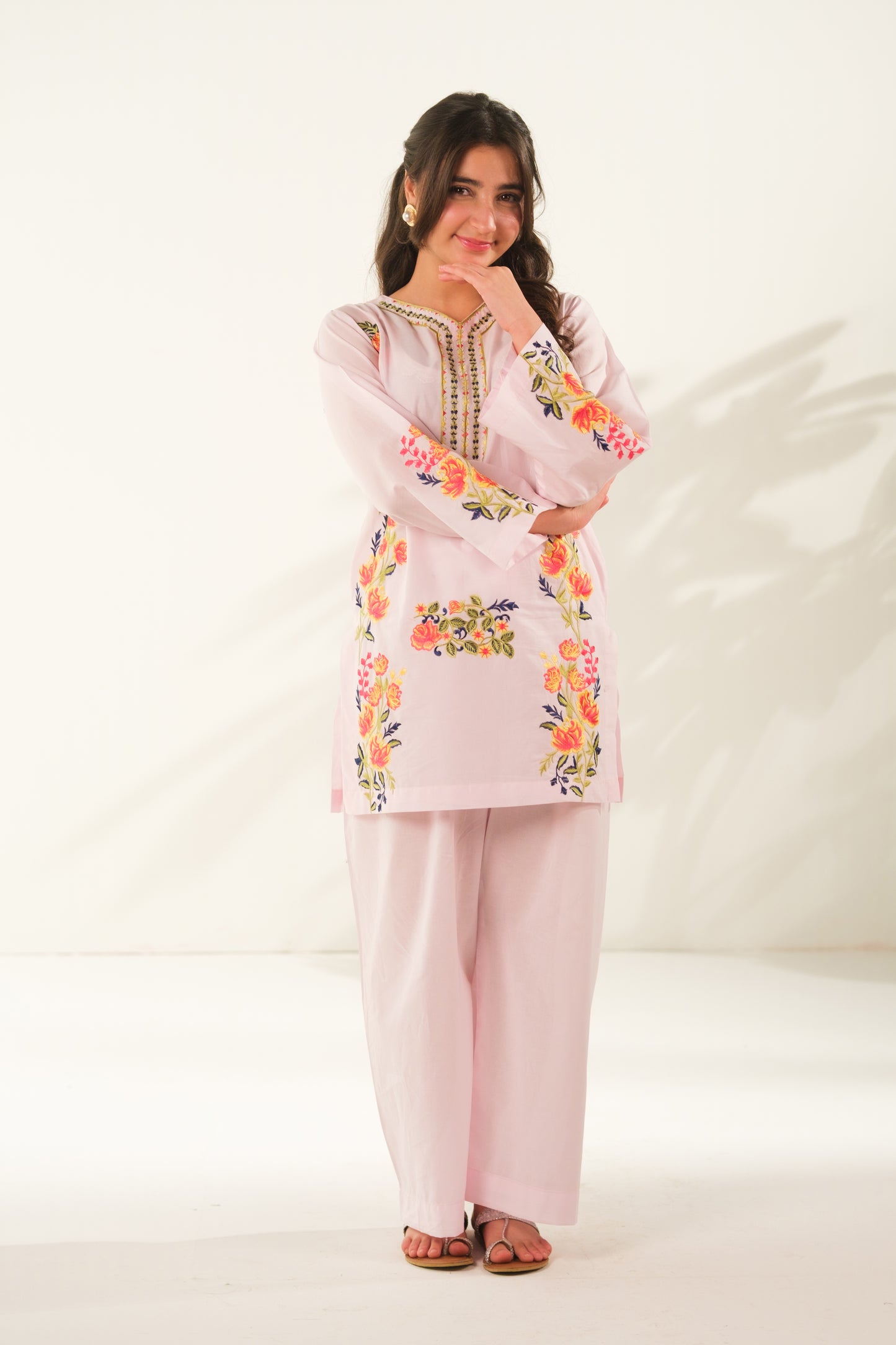 Blush Horizon - 2pcs - Embroidered - Cotton - 2pcs-ready-to-wear, ETHNIC - Sprinkles Pakistan