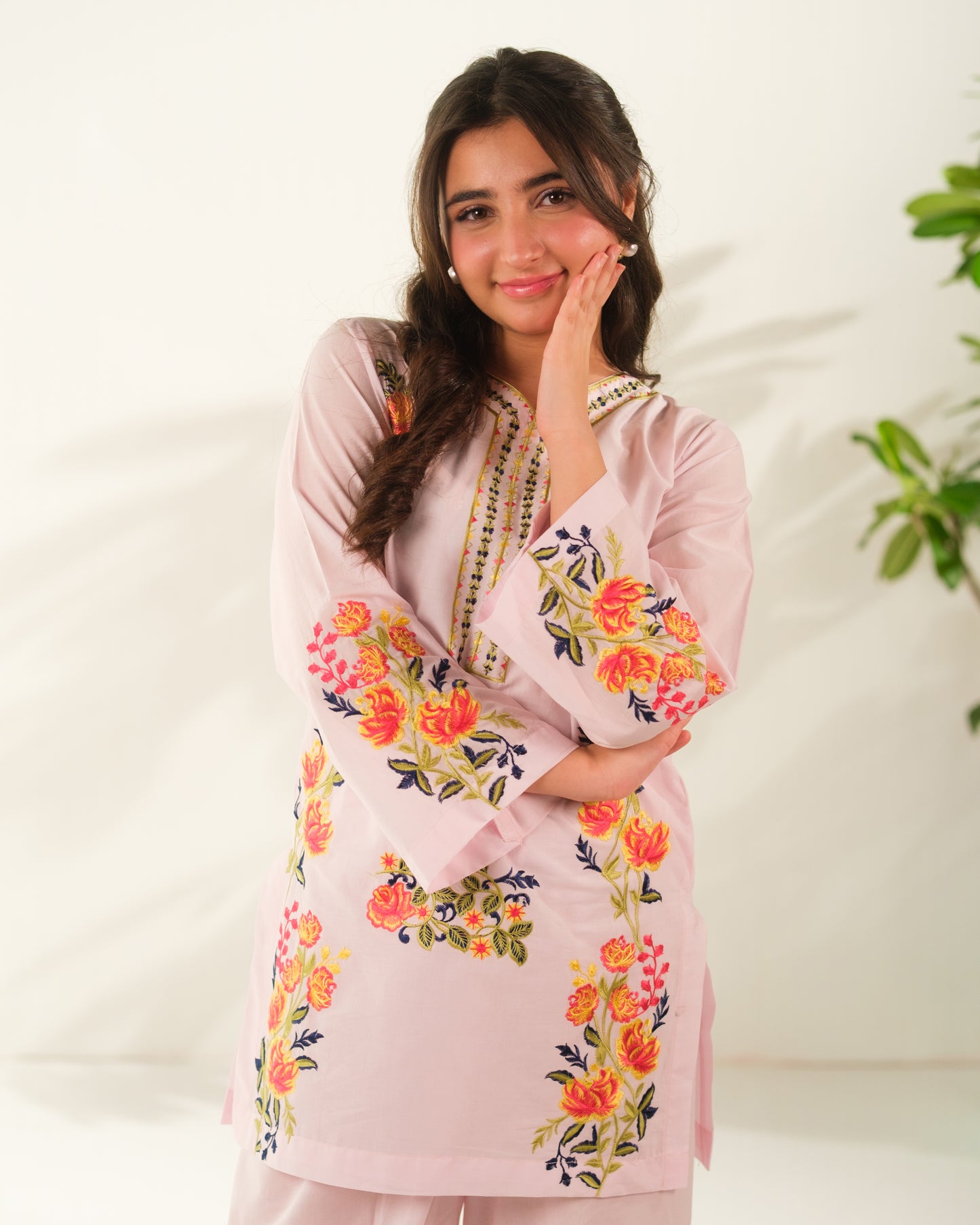 Blush Horizon - 2pcs - Embroidered - Cotton - 2pcs-ready-to-wear, ETHNIC - Sprinkles Pakistan