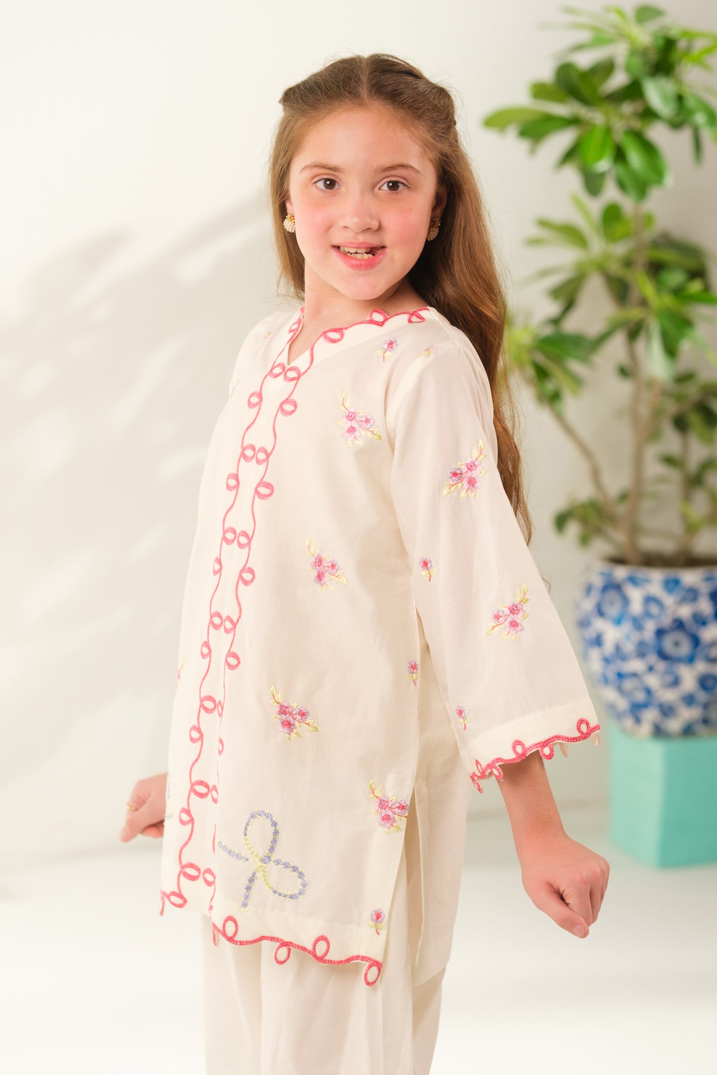 Cream Essence - 2pcs - Embroidered - Cotton - 2pcs-ready-to-wear, ETHNIC - Sprinkles Pakistan