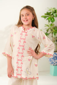 Cream Essence - 2pcs - Embroidered - Cotton - 2pcs-ready-to-wear, ETHNIC - Sprinkles Pakistan