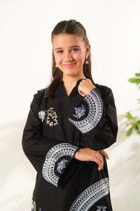 Noir Garden - 2pcs - Embroidered - Cotton - 2pcs-ready-to-wear, ETHNIC - Sprinkles Pakistan
