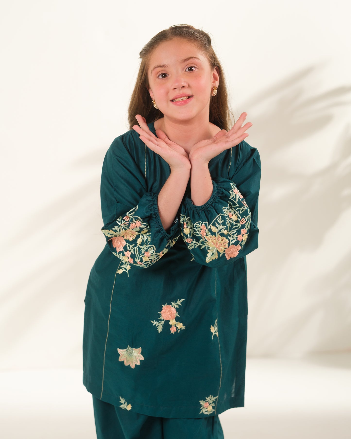 Teal Horizon - 2pcs - Embroidered - Cotton - 2pcs-ready-to-wear, ETHNIC - Sprinkles Pakistan