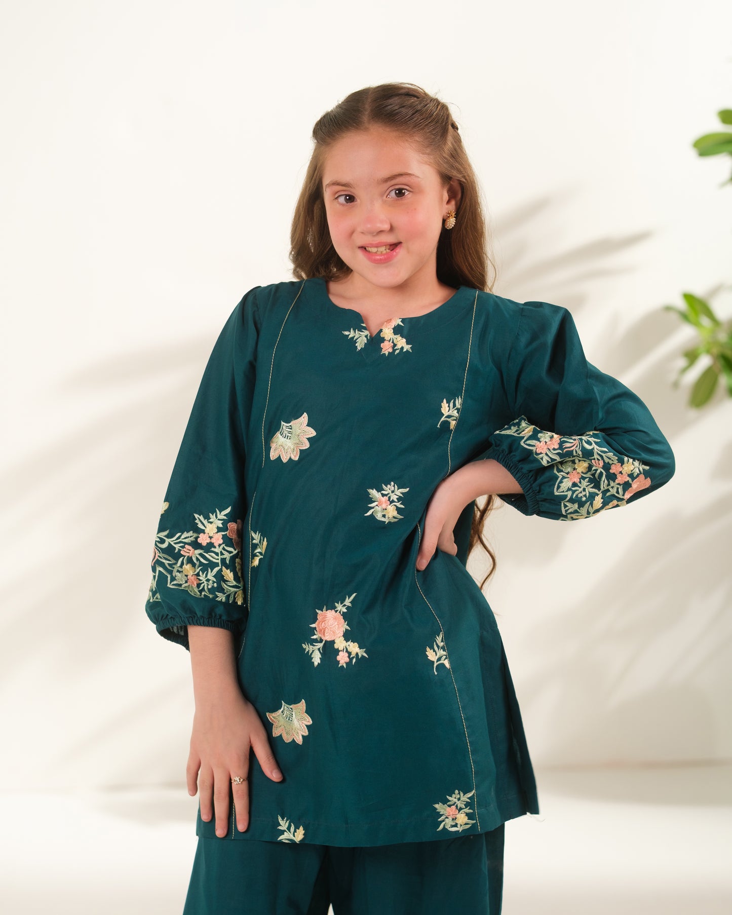 Teal Horizon - 2pcs - Embroidered - Cotton - 2pcs-ready-to-wear, ETHNIC - Sprinkles Pakistan