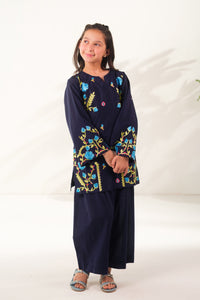 Cobalt Mosaic - 2pcs - Embroidered - Cotton - 2pcs-ready-to-wear, ETHNIC - Sprinkles Pakistan