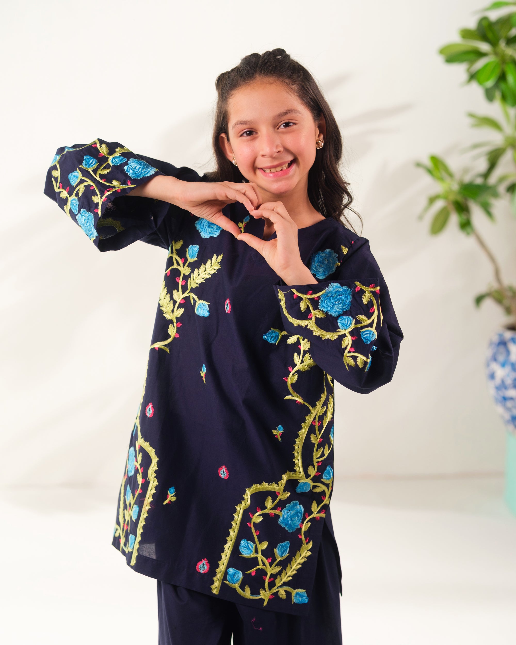 Cobalt Mosaic - 2pcs - Embroidered - Cotton - 2pcs-ready-to-wear, ETHNIC - Sprinkles Pakistan