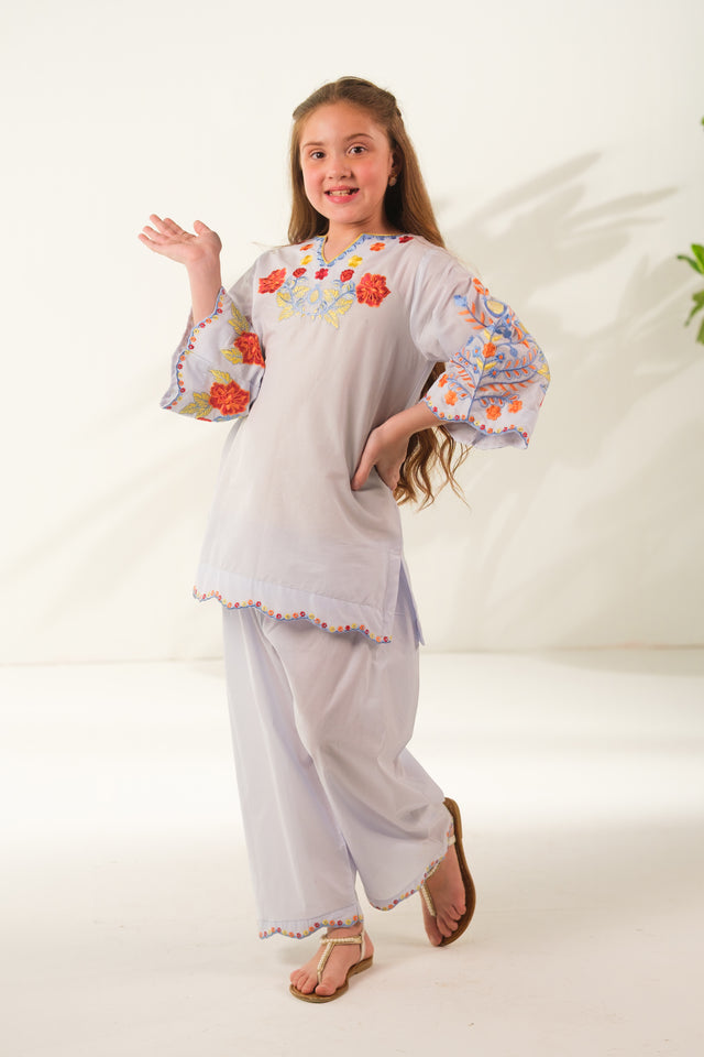 Pastel Glow - 2pcs - Embroidered - Cotton - 2pcs-ready-to-wear, ETHNIC - Sprinkles Pakistan