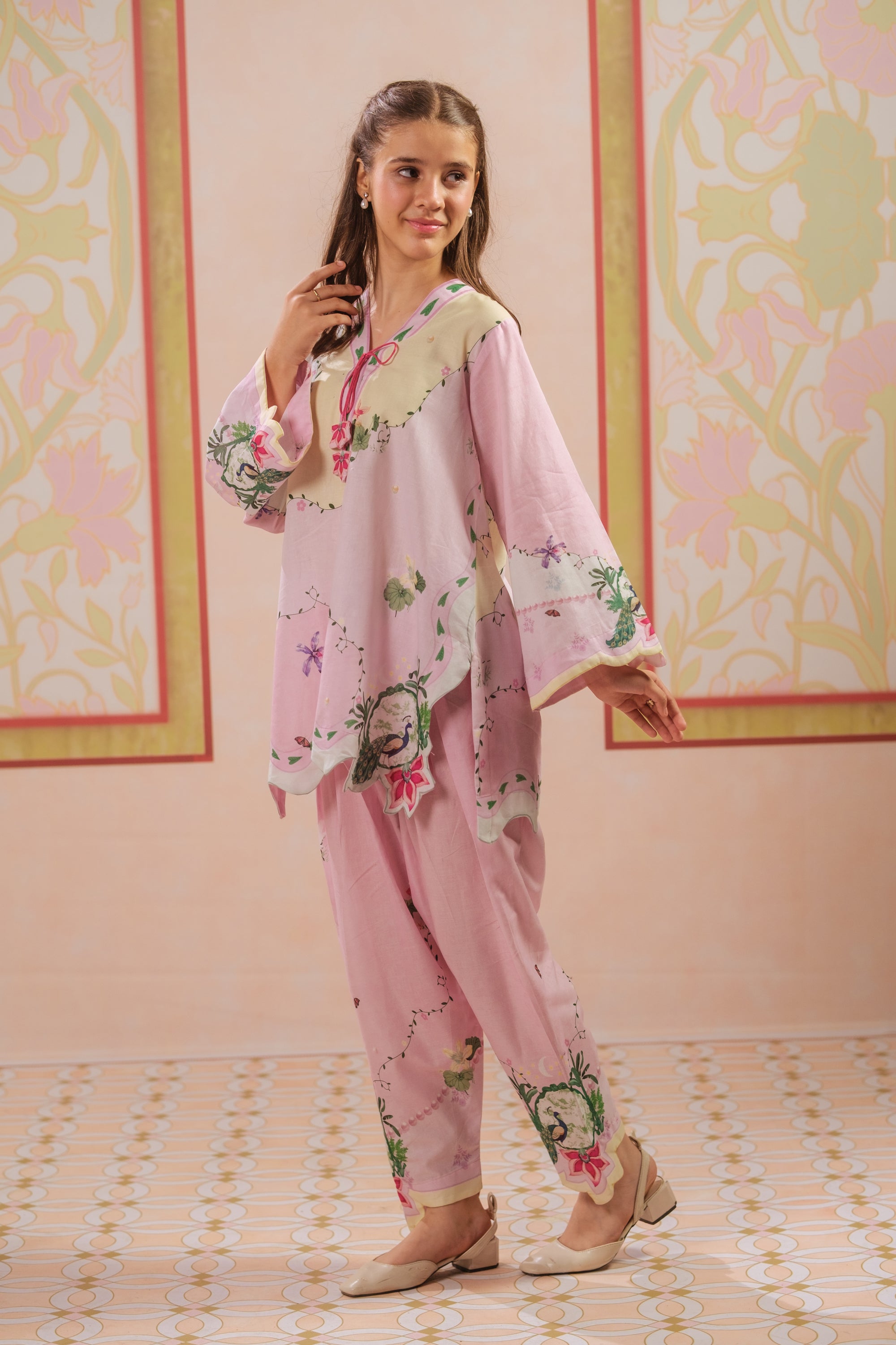 Rosewood Charm - 2pcs - Cotton - 2pcs-ready-to-wear, ETHNIC - Sprinkles Pakistan