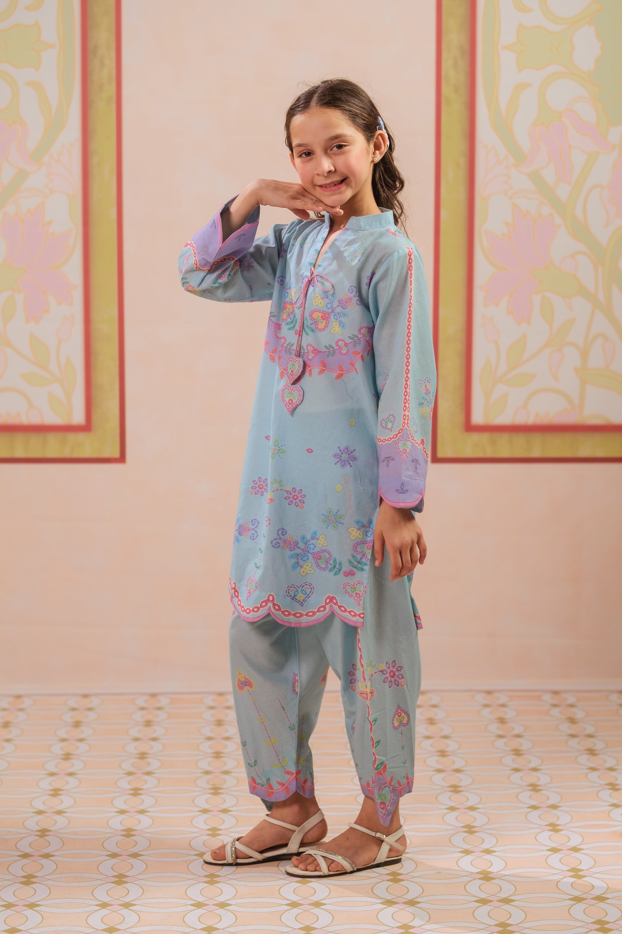 Heart Harmony - 2pcs - Cotton - 2pcs-ready-to-wear, ETHNIC - Sprinkles Pakistan