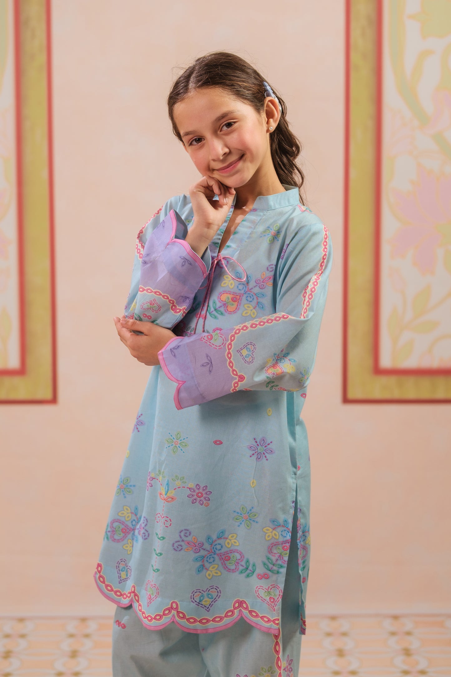 Heart Harmony - 2pcs - Cotton - 2pcs-ready-to-wear, ETHNIC - Sprinkles Pakistan