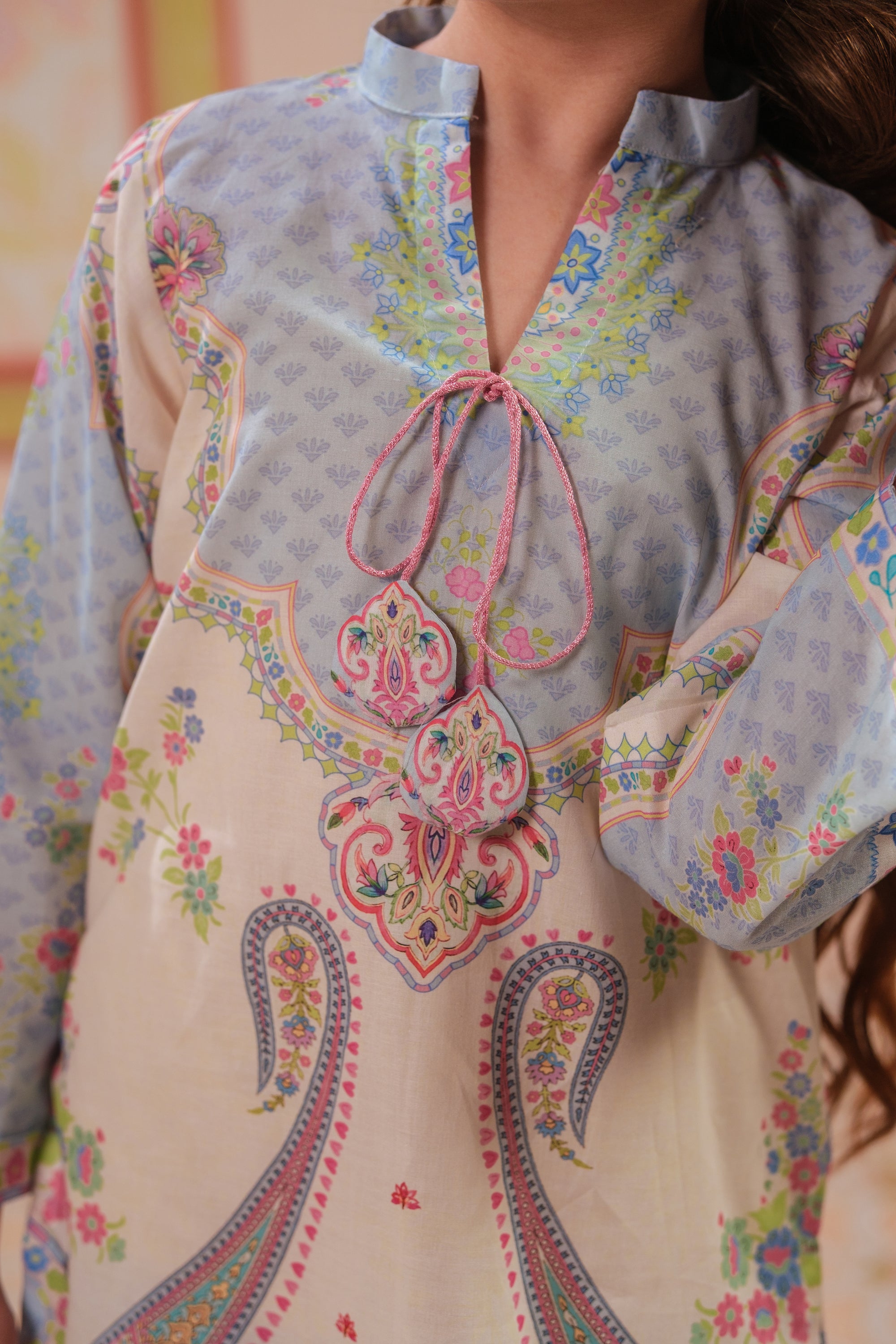 Paisley Hush - 2pcs - Cotton - 2pcs-ready-to-wear, ETHNIC - Sprinkles Pakistan