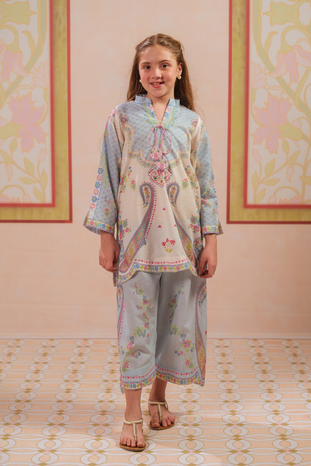 Paisley Hush - 2pcs - Cotton - 2pcs-ready-to-wear, ETHNIC - Sprinkles Pakistan