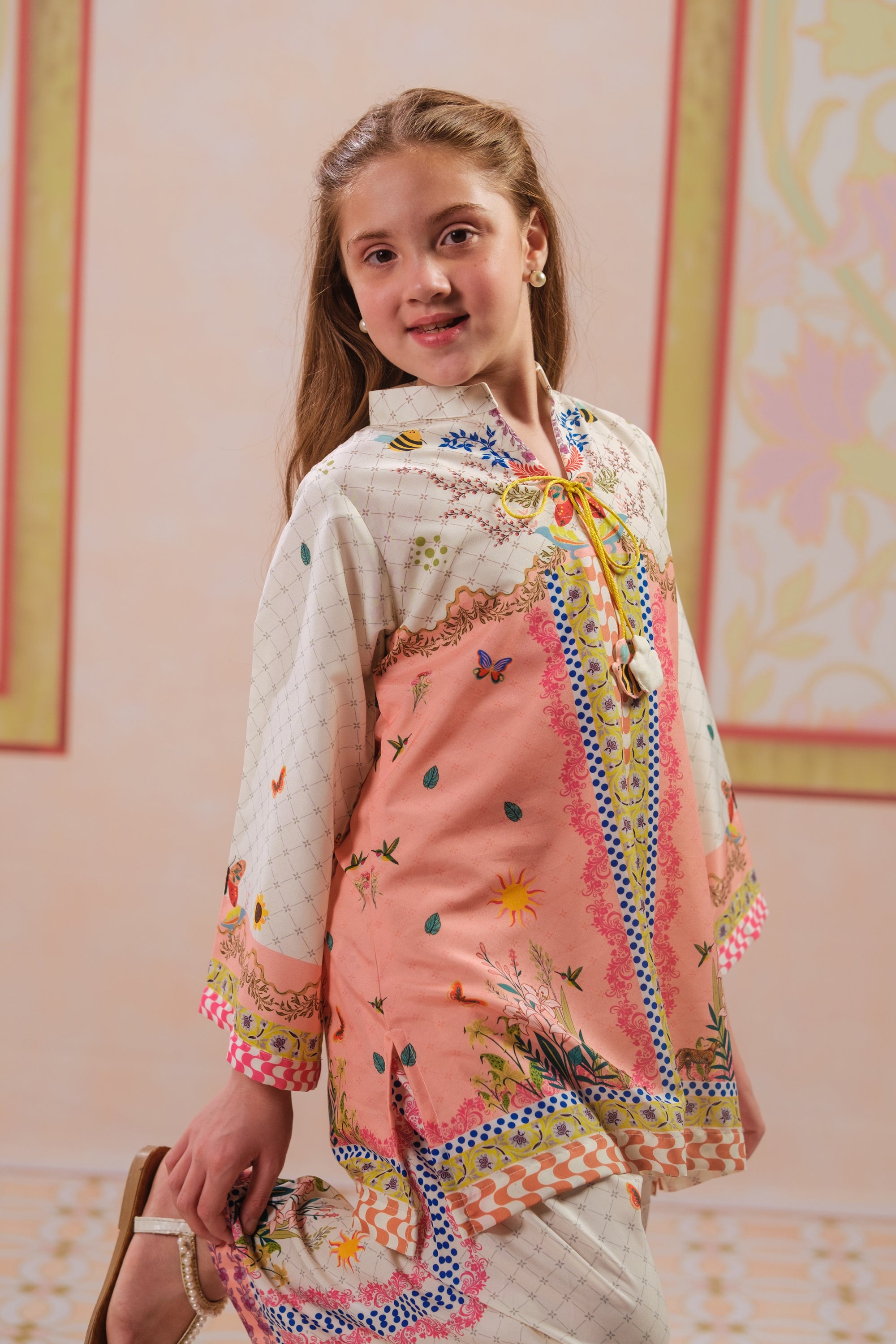 Crescent Bloom - 2pcs - Poly Cambric - 2pcs-ready-to-wear, ETHNIC - Sprinkles Pakistan