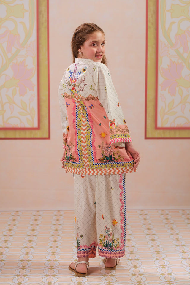 Crescent Bloom - 2pcs - Poly Cambric - 2pcs-ready-to-wear, ETHNIC - Sprinkles Pakistan