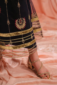 Royal Ember - 3pcs - Sequence Embroidered Net - Festive - Sprinkles Pakistan
