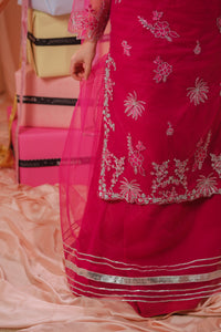 Candy Rose - 3pcs - Sequence Embroidered Net - Festive - Sprinkles Pakistan