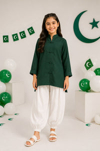 Patriotic Kurti - 1pc - Blended Fabrics - 2pcs-ready-to-wear - Sprinkles Pakistan