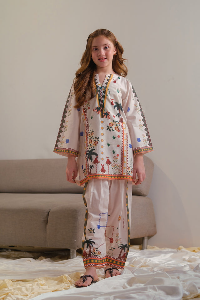 Ivory Heritage - 2pcs - Cotton/Lawn - 2pcs-ready-to-wear - Sprinkles Pakistan