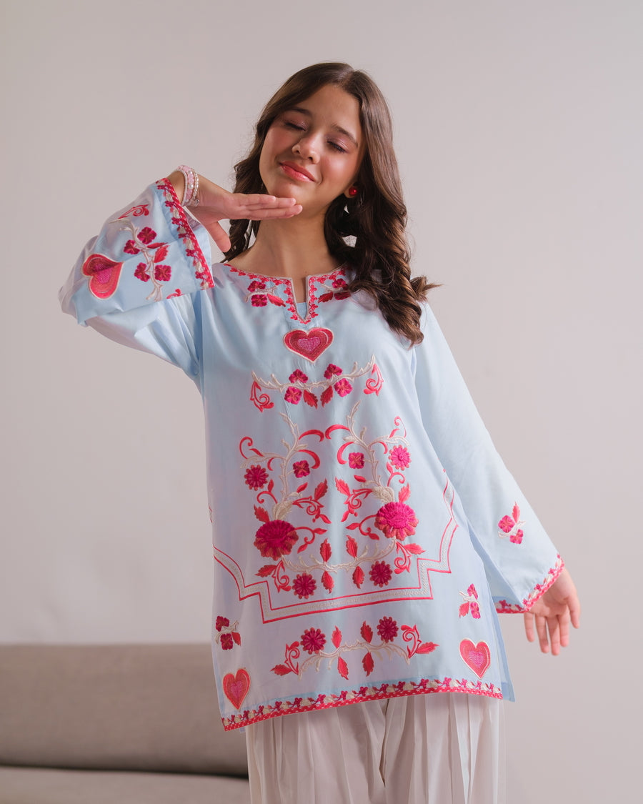 Roseveil Top - 1pc - Embroidered - Cotton/Lawn - 2pcs-ready-to-wear - Sprinkles Pakistan