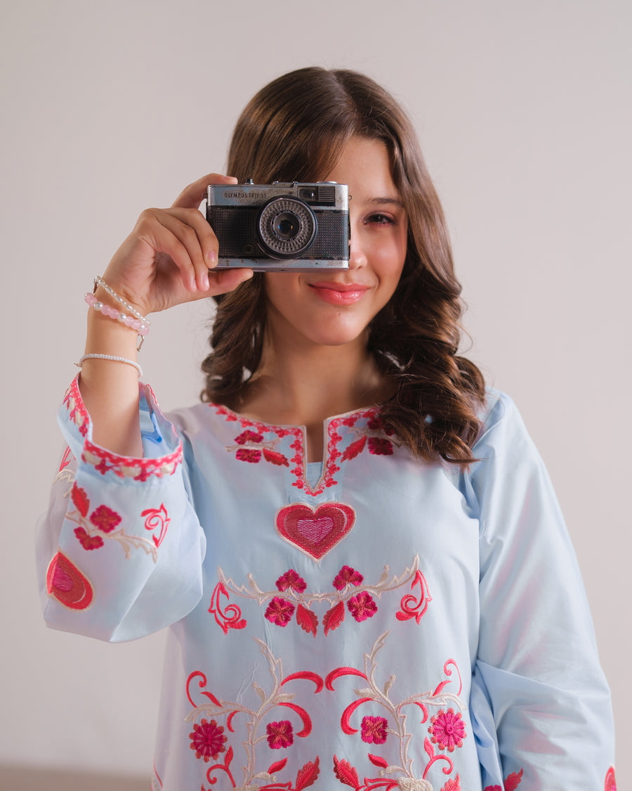 Roseveil Top - 1pc - Embroidered - Cotton/Lawn - 2pcs-ready-to-wear - Sprinkles Pakistan