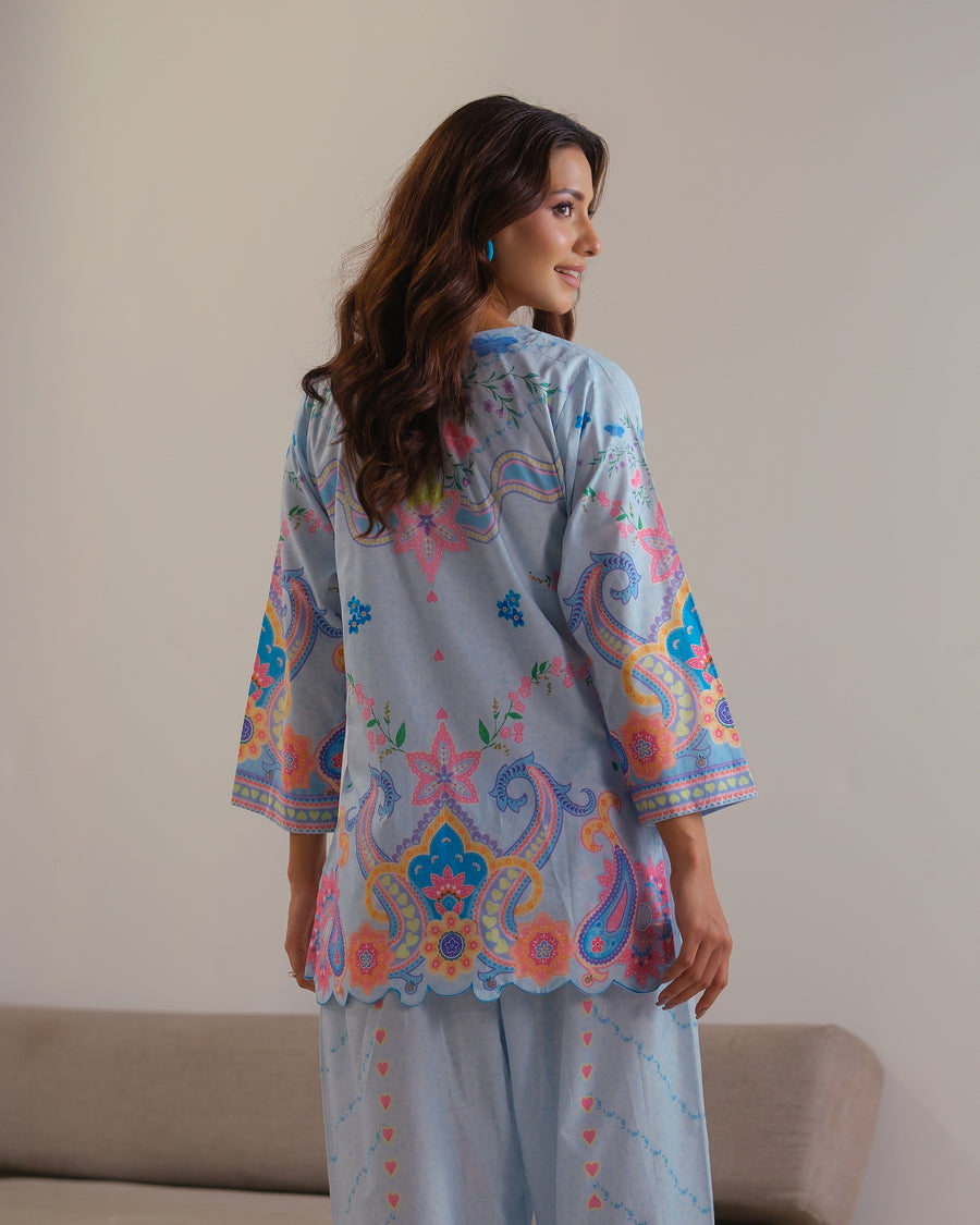 Celestial Garden - 2pcs - Cotton/Lawn - 2pcs-ready-to-wear - Sprinkles Pakistan