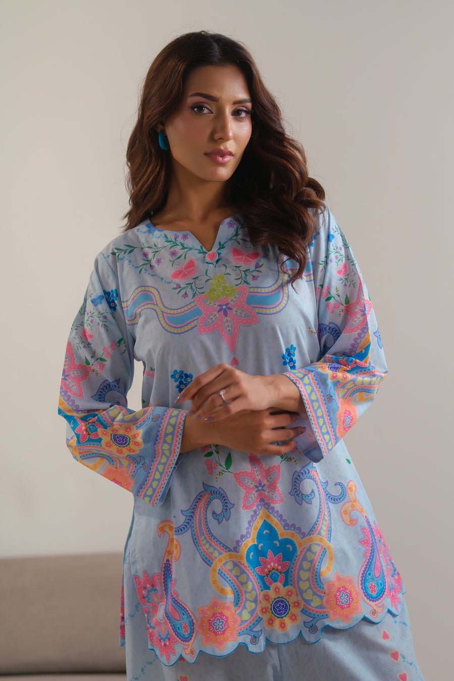Celestial Garden - 2pcs - Cotton/Lawn - 2pcs-ready-to-wear - Sprinkles Pakistan