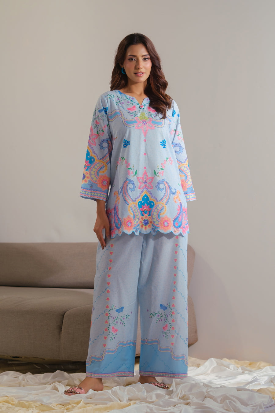 Celestial Garden - 2pcs - Cotton/Lawn - 2pcs-ready-to-wear - Sprinkles Pakistan