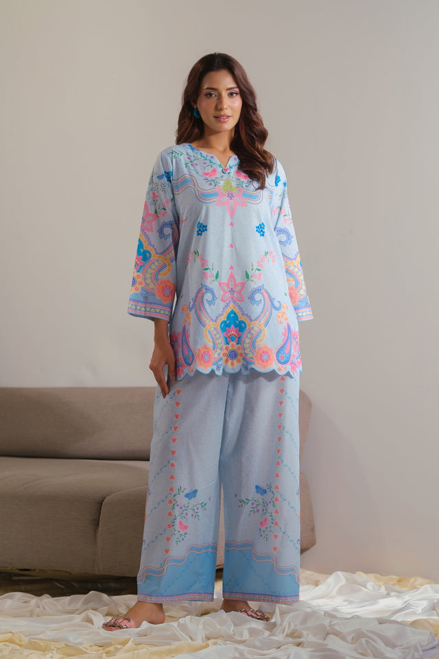 Celestial Garden - 2pcs - Cotton/Lawn - 2pcs-ready-to-wear - Sprinkles Pakistan