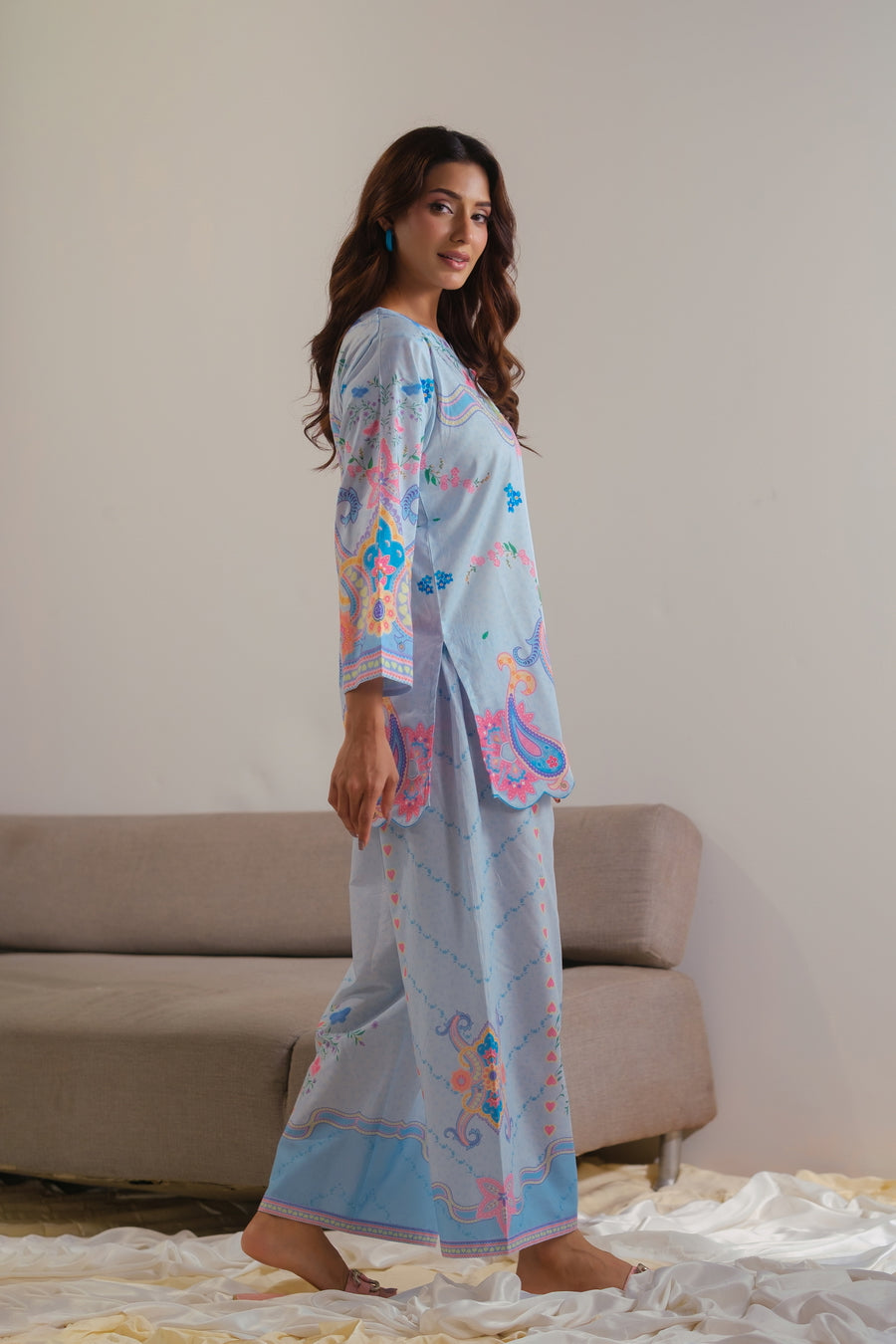 Celestial Garden - 2pcs - Cotton/Lawn - 2pcs-ready-to-wear - Sprinkles Pakistan