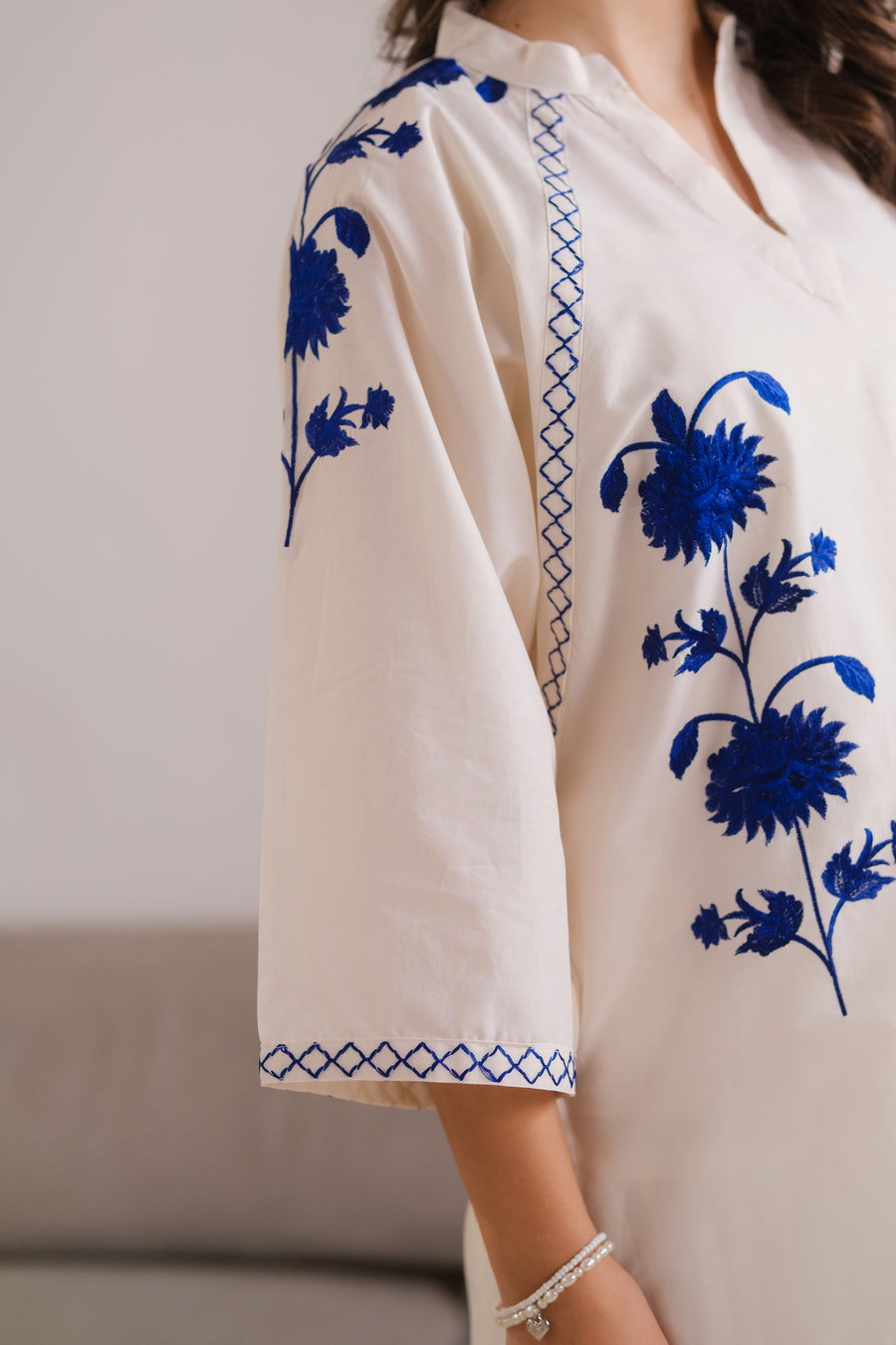 Cerulean Top - 1pc - Embroidered - Cotton/Lawn - 2pcs-ready-to-wear - Sprinkles Pakistan