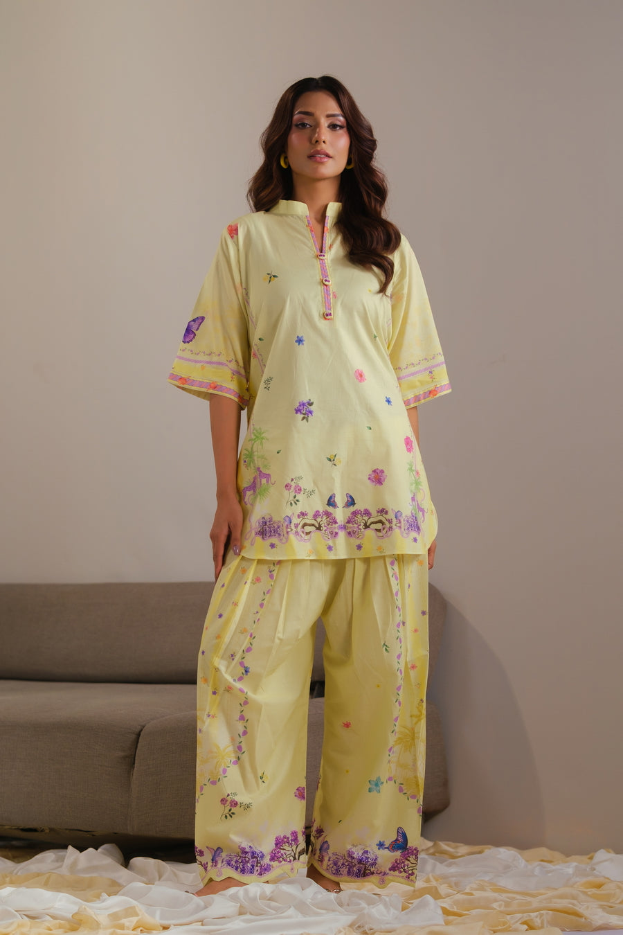 Yellow Radiance - 2pcs - Cotton/Lawn - 2pcs-ready-to-wear - Sprinkles Pakistan