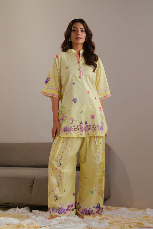 Yellow Radiance - 2pcs - Cotton/Lawn - 2pcs-ready-to-wear - Sprinkles Pakistan