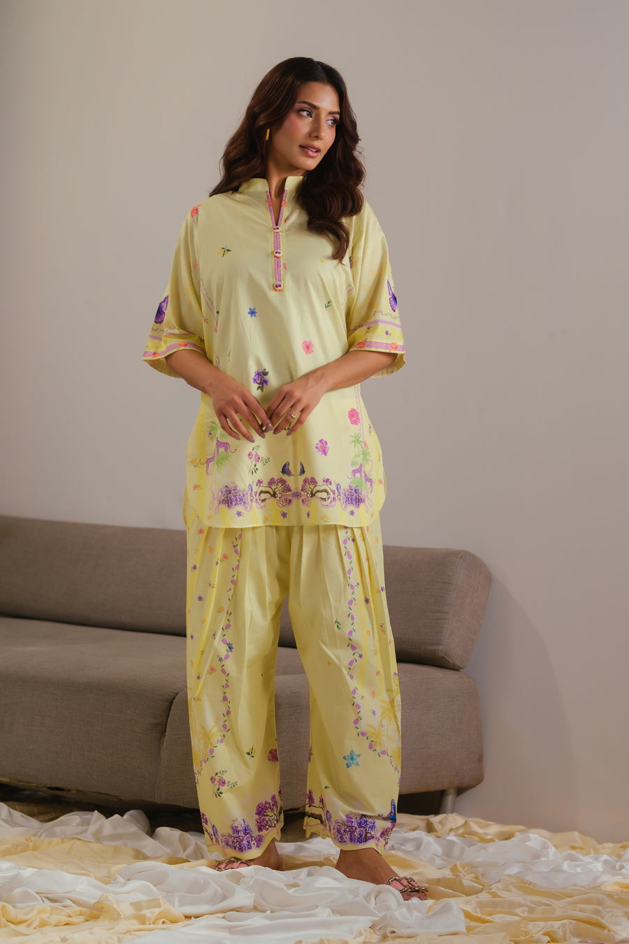 Yellow Radiance - 2pcs - Cotton/Lawn - 2pcs-ready-to-wear - Sprinkles Pakistan