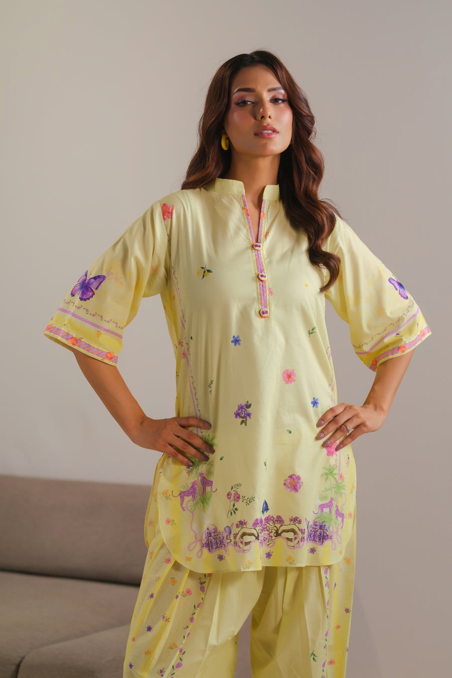 Yellow Radiance - 2pcs - Cotton/Lawn - 2pcs-ready-to-wear - Sprinkles Pakistan