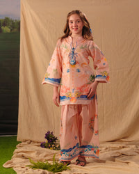 Peach Coral - 2pcs - Cotton/Lawn - 2pcs-ready-to-wear - Sprinkles Pakistan