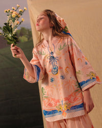Peach Coral - 2pcs - Cotton/Lawn - 2pcs-ready-to-wear - Sprinkles Pakistan