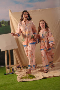 Peach Coral - 2pcs - Cotton/Lawn - 2pcs-ready-to-wear - Sprinkles Pakistan