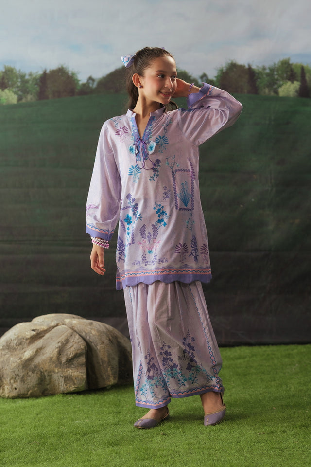 Orchid Whisper - 2pcs - Cotton/Lawn - 2pcs-ready-to-wear - Sprinkles Pakistan