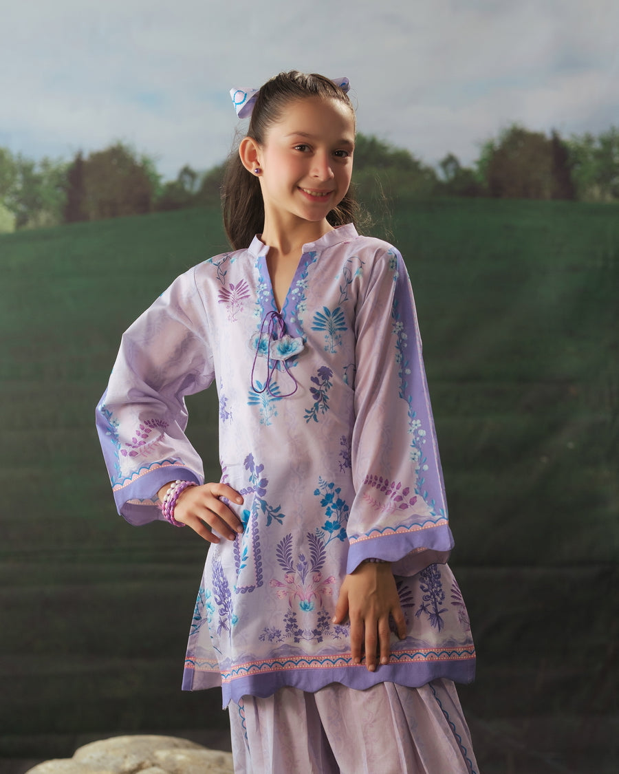 Orchid Whisper - 2pcs - Cotton/Lawn - 2pcs-ready-to-wear - Sprinkles Pakistan