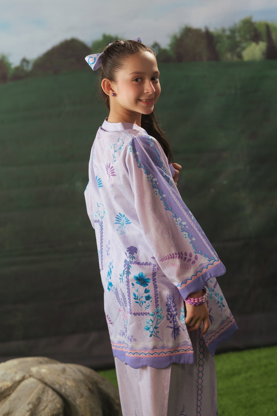 Orchid Whisper - 2pcs - Cotton/Lawn - 2pcs-ready-to-wear - Sprinkles Pakistan