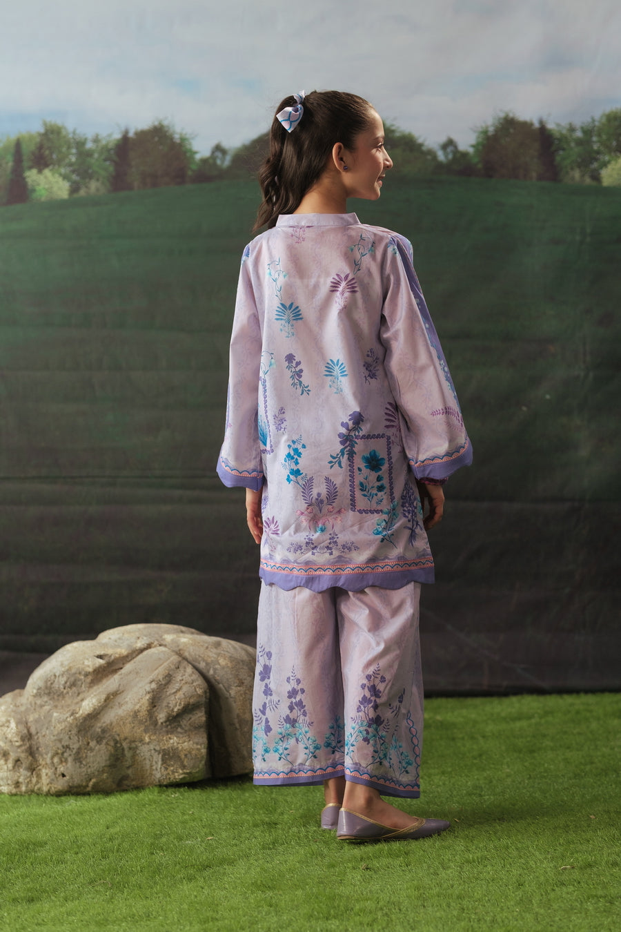 Orchid Whisper - 2pcs - Cotton/Lawn - 2pcs-ready-to-wear - Sprinkles Pakistan