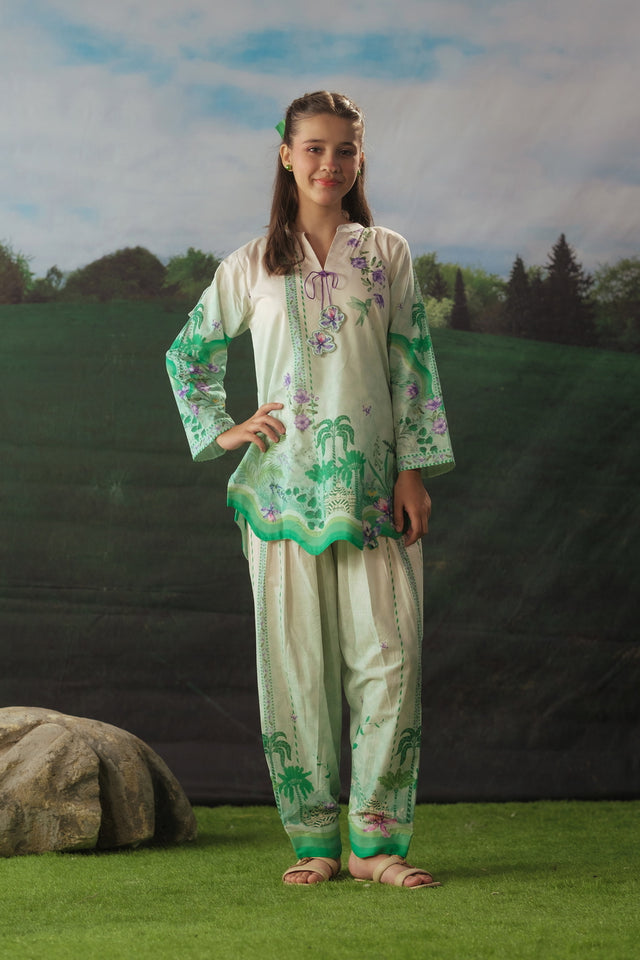 Meadow Grace - 2pcs - Cotton/Lawn - 2pcs-ready-to-wear - Sprinkles Pakistan