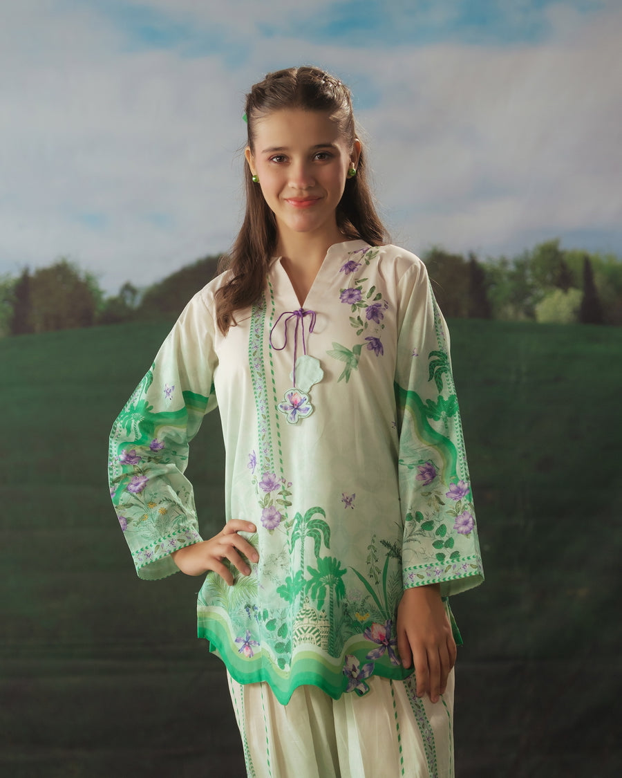 Meadow Grace - 2pcs - Cotton/Lawn - 2pcs-ready-to-wear - Sprinkles Pakistan