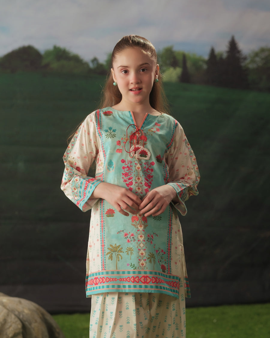 Serene Jewel - 2pcs - Cotton/Lawn - 2pcs-ready-to-wear - Sprinkles Pakistan