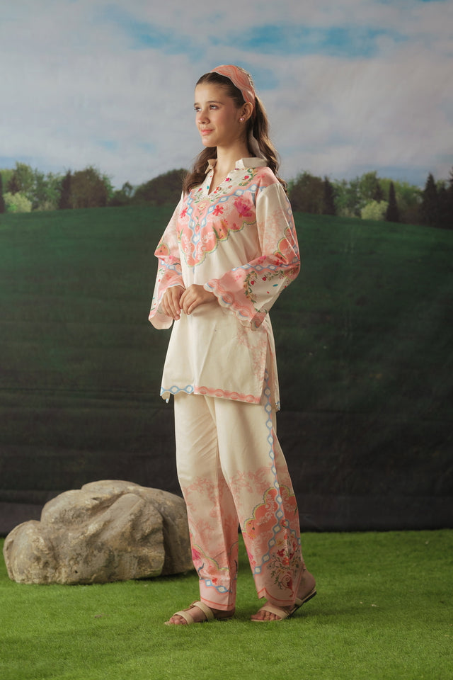 Rose Mist - 2pcs - Cotton/Lawn - 2pcs-ready-to-wear - Sprinkles Pakistan